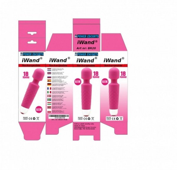Iwand pink/ purple/ black  rechargeable silicone bodywand massager