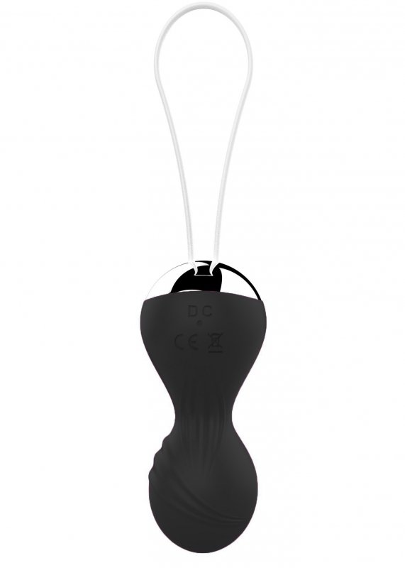 Kulki-Vibrating Silicone Kegel Balls USB 10 Function / Remote control -Black