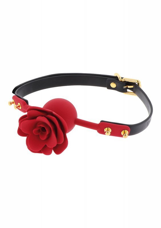 Wild Roses Ball Gag Black