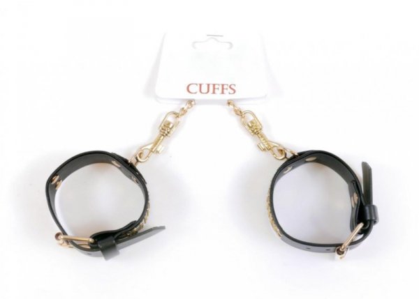 Fetish B - Series Handcuffs with cristals 3 cm Gold