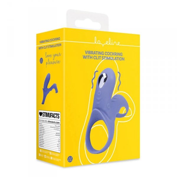 Vibrating Cockring with Clit Stimulation - Tamiya Blue