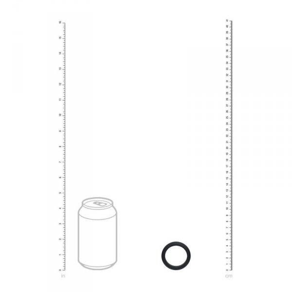 Wide O Silicone Cockring - M - 35mm - Black