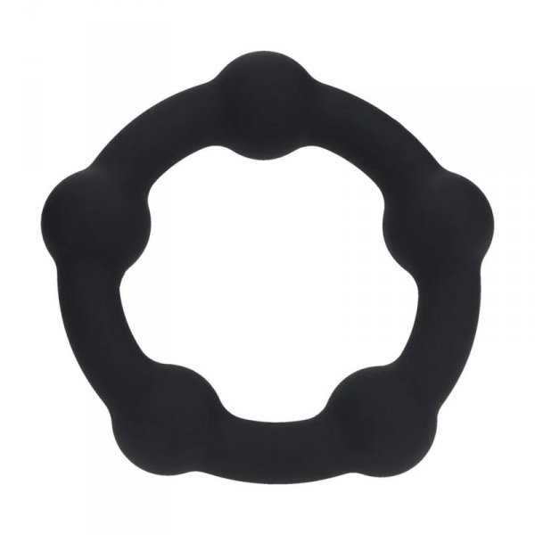 Beaded Silicone Cockring - S - 30mm - Black
