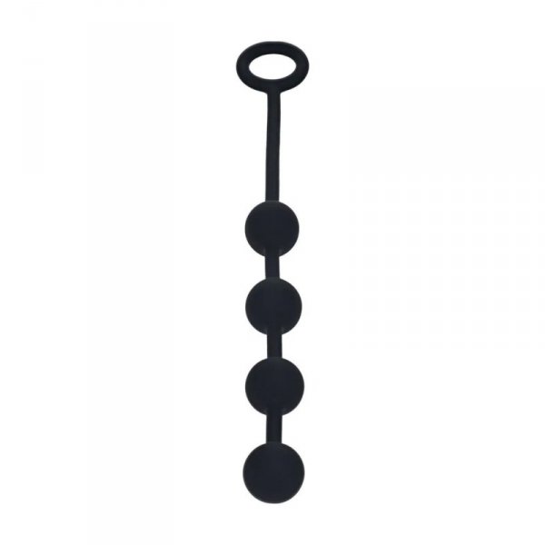Round Silicone Anal Balls - S - 20mm - Black