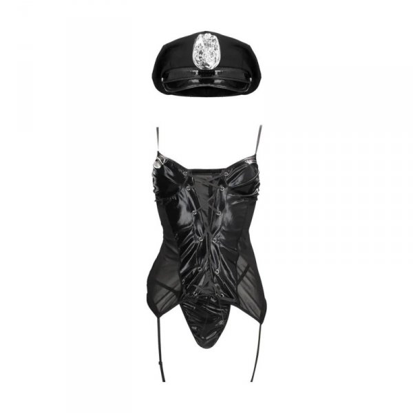 Police Costume - S/M - Black