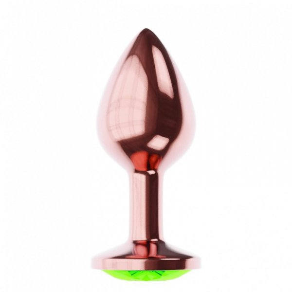 Plug-Butt Plug Diamond Emerald Shine S Rose Gold