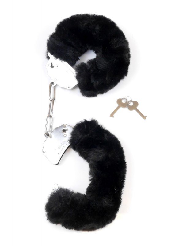 Kajdanki Fetish B - Series- Furry Cuffs Black 2,7