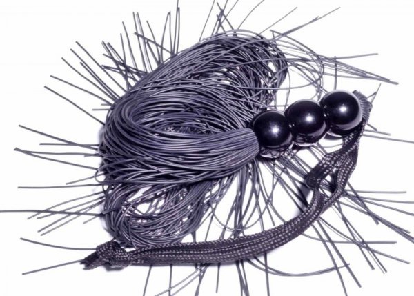 Silicone Whip Black 10&quot;&quot; - Fetish B - Series