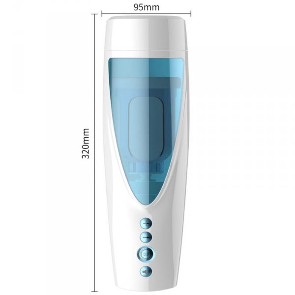 Masturbator-Vibrating, Rotating and Flashing Masturbation USB 10+10 Function / Talk Mode