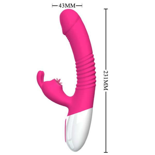 Wibrator- Silicone Vibrator USB 7 Powerful Licking and Thrusting Modes