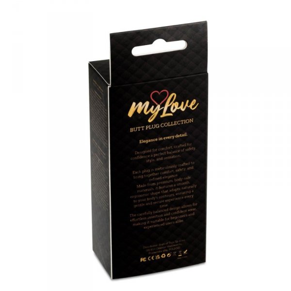 MyLove Toys - Jewellery Dark Silver BUTT PLUG- Rose