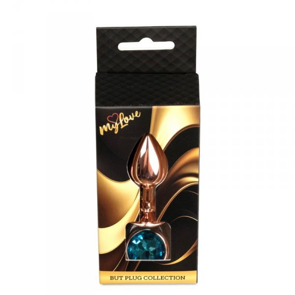 MyLove Toys - Jewellery Red Gold PLUG- Light Blue