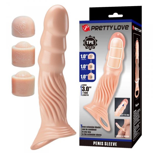 Pretty Love 3.0" Adjustable Penis Sleeve Extender