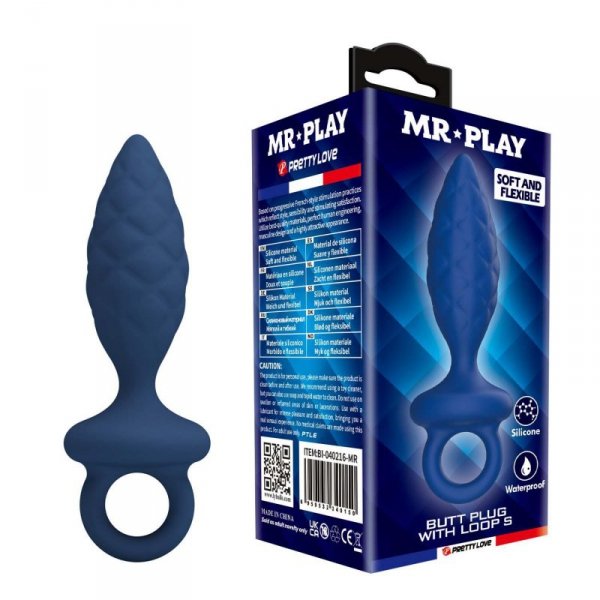 MR. PLAY Butt Plug with Loop – Size S