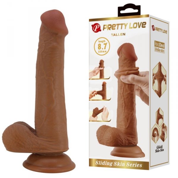 PRETTY LOVE - TALLEN 8.7&quot;(220mm) Sliding Skin Series TPR, Suction base