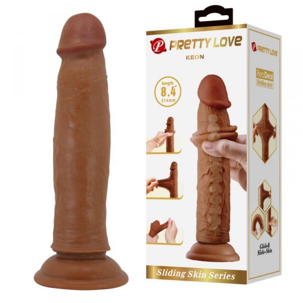 PRETTY LOVE - KEON 8.4&quot;(214mm) Sliding Skin Series TPR, Suction base Bendable