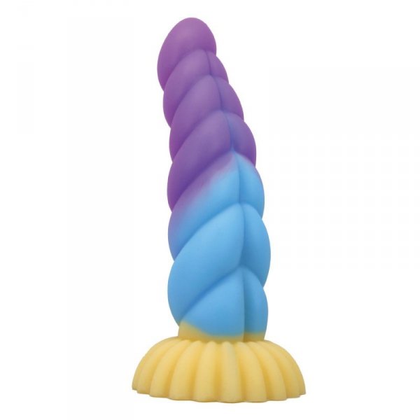Power Monsters Unicorn – 22 cm Rippled Monster Silicone Dildo