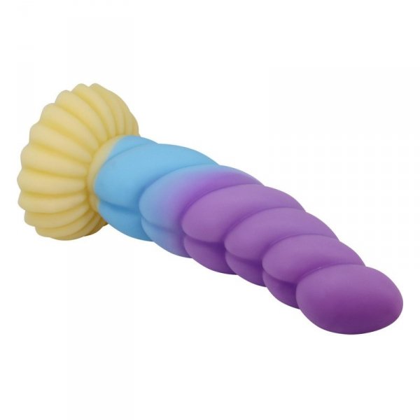 Power Monsters Unicorn – 22 cm Rippled Monster Silicone Dildo