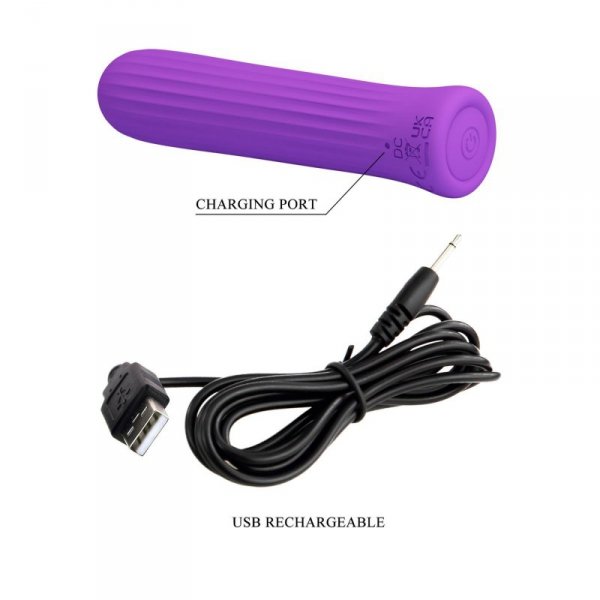 PRETTY LOVE - Blanche Dark Purple, 12 vibration functions Memory function
