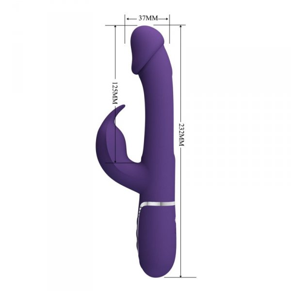 PRETTY LOVE - Kampas dark Purple, 7 vibration functions 4 licking settings