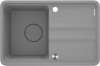 Deante Zlewozmywak granitowy MOMI 1-komorowy z ociekaczem 67x45 szary metalik