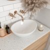 Umywalka ceramiczna nablatowa owalna REA SOFIA biała