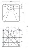 Brodzik kwadratowy VEXO biały 90x90 