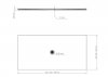 Brodzik prostokątny Fresco Biały 140x100x1,3x2,5 cm posadzkowy połysk
