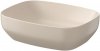 Umywalka ceramiczna nablatowa Larga prostokątna 50x38 cm beżowy mat + korek