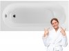 Wanna prostokątna EXCELLENT OCEANA SLIM MONO 170x75 biały połysk + nogi + syfon chrom