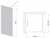 Invena ścianka walk-in 110x200 grafitowa szkło 8 mm hartowane czarny profil
