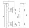 Bateria natryskowa ścienna Inverto czarna, dwa mieszacze S951-290