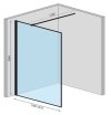 Ścianka szklana Bler-1 czarna loft 120 cm REA-K7957