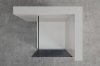 Invena ścianka walk-in 120x200 grafitowa szkło 8 mm hartowane czarny profil