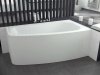 BESCO Wanna 150x80 Luna prawa z białą obudową + Syfon