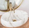 Umywalka ceramiczna nablatowa REA LINDA LAVA MAT imitacja marmuru