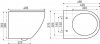 Stelaż WC + Przycisk M578 + Miska WC wisząca bez kołnierza DELOS + deska duroplast wolnoopadająca SLIM