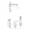BATERIA wannowa 3-otworowa INVENA GLAMOUR jednouchwytowa nawannowa chrom