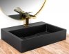Umywalka konglomeratowa nablatowa REA GOYA BLACK MAT 50CM