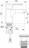 Bateria umywalkowa DIMA biała z korkiem BQD_622D