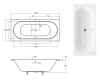 BESCO Wanna 150x75 Vitae SLIM + Syfon