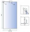Ścianka prysznicowa walk-in REA AERO N 120 transparent chrom