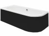 BESCO Wanna 180x80 Avita Lewa z czarną obudową + Syfon