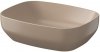 Umywalka ceramiczna nablatowa Larga prostokątna 50x38 cm brązowy mat + korek