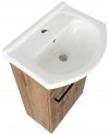 Zestaw szafka z umywalką Astor LUPO WOTAN 50 cm drzwiczki czarne uchwyty