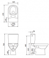 WC Kompakt CITY NEW CLEANON 011 z deską slim duroplast