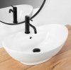 Umywalka ceramiczna nablatowa owalna REA CINDY biała