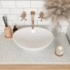 Umywalka ceramiczna nablatowa owalna REA SOFIA biała