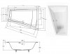 BESCO Wanna 170x125 Intima Duo Slim Lewa + Syfon