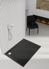 Brodzik prostokątny kompozytowy  Schedline LIBRA Black Stone 100x80